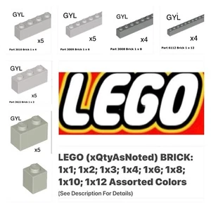 LEGO (xAsNoted) LADRILLO 1x1; 1x2; 1x3; 1x4; 1x6; 1x8; 1x10; 1x12; 1x14 con variables - Imagen 1 de 53