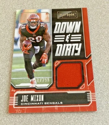 2020 Panini Playbook Down & Dirty #DD-JM Joe Mixon Bengals /299 - Image 1 of 2