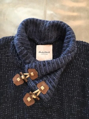 Nuevo con etiquetas Suéter Hardy Amies London Para Hombres Toggle Marled 100% Lana Merino Pequeño $695 Foto 1 de 4