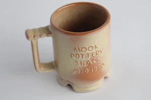 Frankoma Iowa Ceramic Mugs - CI Lamoni Iowa Rare Tan Mugs Pottery Moon Shack - Picture 1 of 6