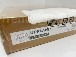 Reposapiés/otomana Ikea UPPLAND con funda de almacenamiento CUBIERTA Blekinge blanco - NUEVO - Imagen 1 de 5