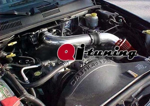 BLACK RED 2PC Air Intake Kit set For 1999-2004 Jeep Grand Cherokee 4.7L V8 HO - Foto 1 di 1