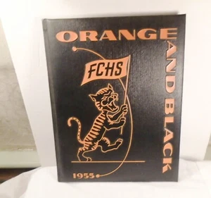 1955 Falls City Nebraska High School Jahrbuch orange & schwarz - Bild 1 von 8