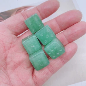10Pcs Natural Aventurine Reiki Dice Crystal Quartz Healing Decorate Palm Gift - Picture 1 of 6