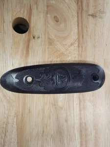 Baker Shotgun Butt plate With Logo Knight In Oval Circa 1890-1919 NEW restore - Picture 1 of 6