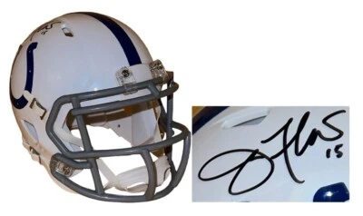Minicasco de velocidad firmado por Joe Flacco Indianapolis Colts JSA Foto 1 de 3