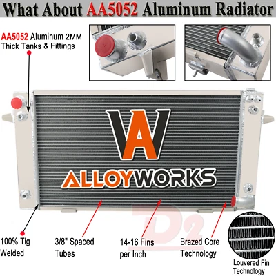 Radiador de aluminio de 4 filas para Land Rover Range Rover Discovery I II 1987-1998 Foto 1 de 4