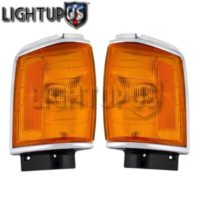 Left Right Pair Chrome Park Signal Lights for 1987-89 TOYOTA 4RUNNER PICKUP 4WD - Изображение 1 из 2
