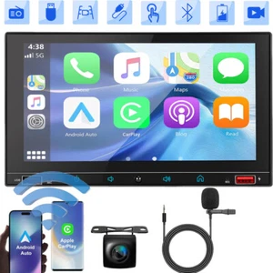 7" Single Din Car Apple Carplay Radio Android Auto Touch Screen Bluetooth Stereo - Foto 1 di 14