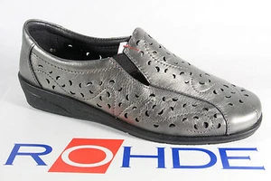 Rohde Mocasines, Bailarina, Gris, Plantillas Intercambiables Nuevo - Imagen 1 de 7