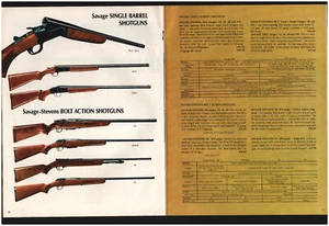 1971 Savage Single Barrel Shotguns Two Page Gun Firearm Print AD Vintage - Picture 1 of 2