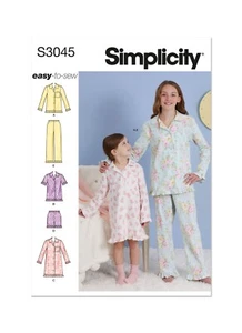 SIMPLICITY 3045 CHILDS & GIRLS TOP PANTS SHORTS Sewing Pattern Size 3-6 & 7-14 - Picture 1 of 14
