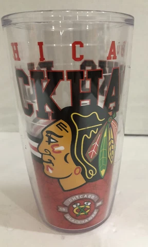 CHICAGO BLACKHAWKS NHL TERVIS 24 OZ WRAP TUMBLER , NO LID Cover