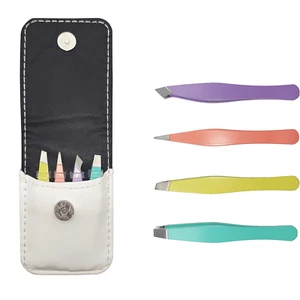 Best Mini Eyebrow Tweezers Set - Professional Stainless Steel Tweezers for Trave - Picture 1 of 6