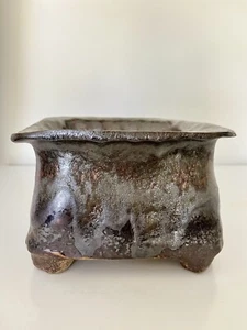 Brand New Hand made Clay Enamel Glazed Succulent Pot/planter Drainage Square Ext - Picture 1 of 12
