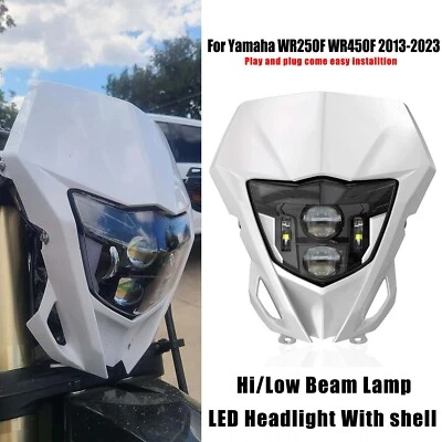 Faro LED DRL para moto de cross para Yamaha WR250F WR450F TTR250 TTR400 XT con carenado Foto 1 de 4