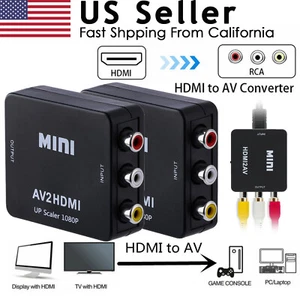 RCA AV to HDMI HD Converter Composite CVBS Audio Video Adapter PAL,NTSC3.58,NTSC - Picture 1 of 12