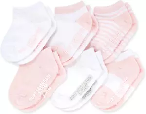 Unisex Baby Socks Ankle or Crew Height Made with Soft Organic Cotton, 6 Packs wi - Picture 1 of 12