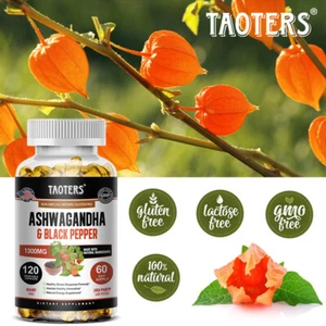 Ashwagandha 1300mg 120 Cápsulas Veganas Extracto Withania somnifera Alta Resistencia - Imagen 1 de 11