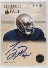 2011 Press Pass Legends of the Fall Signatures /399 Tony Rice #LOF-TR Auto