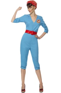 1940s Factory Girl Worker Adult Costume Costume - Picture 1 of 2