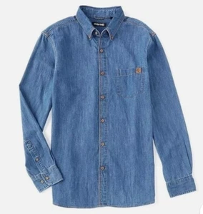 NWT-Solaris Outdoor Button Down Long Sleeve Jean Shirt Size 3XB - Picture 1 of 4