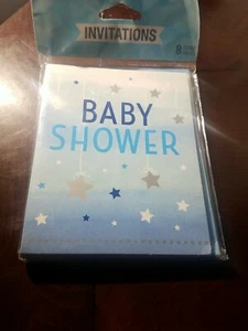 Boy Baby Shower Invitations 8 Count - Picture 1 of 5