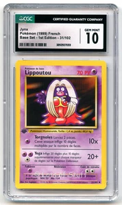 CGC 10 GEM MINT French Jynx / Lippoutou Base 1st Edition Pokemon WOTC 31/102 -59 - Picture 1 of 2