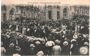 CPA Carte postale France Tours Grande fête d'été juin 1908 Char du Quinquina Vou - Picture 1 of 2