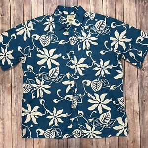 Camisa Floral Hawaiana Reyn Spooner Aloha XL Para Hombres Azul Shaheen Manga Corta - Imagen 1 de 6