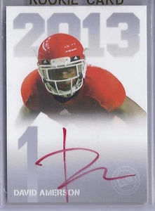 2013 Press Pass fútbol americano David Amerson NC State tarjeta de novato autografiada - Imagen 1 de 2