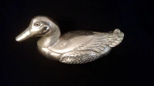 Arthur Court Aluminum Duck Decoy Covered Dish / Toureen, 1974, 11 1/2" - Picture 1 of 7