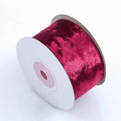 9m Velvet Ribbon Trim Single-sided Edge Webbing Shiny Craft Gift Decor - Image 1 of 4