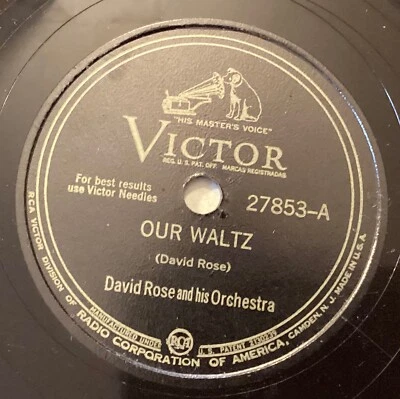 David Rose Or – 78 rpm Victor 27853: Our Waltz/Holiday for Strings; V cond Foto 1 de 4