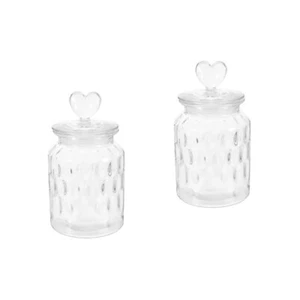 2 Pieces Vorratsdose Für Getreide Plätzchen Kanister Klares Apothekerglas - Bild 1 von 12