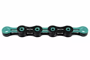 Cadena de Bicicleta KMC Recubrimiento Diamante Negro Celeste 116 Eslabón 11 Velocidades Bicicleta - Imagen 1 de 1