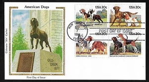 #2101a 20c American Dogs - Colorano "Silk" FDCB4 - Picture 1 of 2