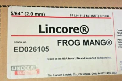 Lincoln Electric ED026105,Lincore Frog Mang 5/64 (2.0 毫米) 硬面芯线 — 第 1/4 张图片