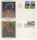 SSS: 2 pcs Colorano Silk FDC 1980 10c 1980 Summer Olympics Re-Release Sc#1790