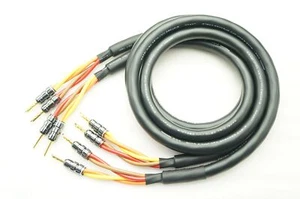 MOGAMI 3104 2-pair Speaker Cable with Rhodium Banana Plugs 7m NEW 日本seller - Picture 1 of 6