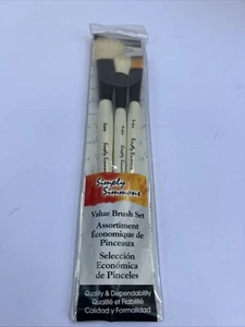 Pack Of 3 Simply Simmons 3/4 1/2 1/2 Natural Bristle Brush Flat - Picture 1 of 1