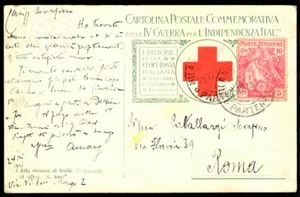Regno 1915 : cartolina postale viaggiata Pro Croce Rossa - disegno di Cascella  - Imagen 1 de 2