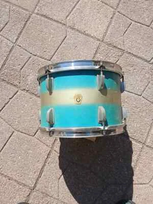 Tambor Tom Ludwig 3 capas 12" 1959-1960 - turquesa/oro Duco Foto 1 de 4