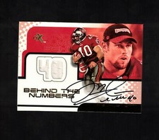 2001 FLEER E-X MIKE ALSTOTT AUTOGRAPH AUTO JERSEY 24/40 BEHIND THE NUMBERS BUCS