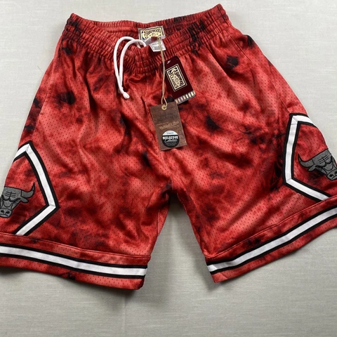Mitchell & Ness Chicago Bulls Swingman Shorts Size Large NBA Galaxy Reflective Cover