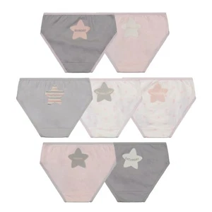 Buyless Fashion Girls Tagless Brief Underwear 7 Day Pack Cotton Panties - Picture 1 of 8