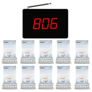 Sistema de llamadas inalámbrico SINGCALL 1 receptor pequeño, 10 botones impermeables - Imagen 1 de 12