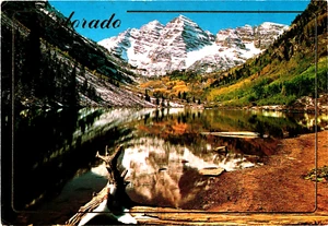 Postcard: Maroon Bells -- Rocky Mountains -- Aspen Colorado -- USA - Picture 1 of 2