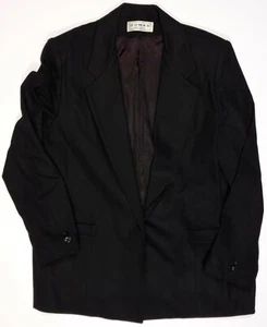 Dumas Womans Long Sleeve Jacket Black Size 16 Made In USA Wool - Picture 1 of 12