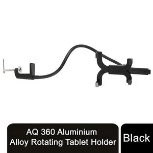 Support tablette rotatif AQ 360 en alliage d'aluminium réglable col de cygne - Noir - Photo 1/7